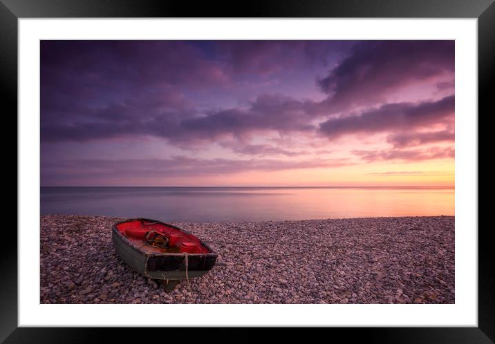 Beached Sunset Framed Mounted Print by Steve Cole