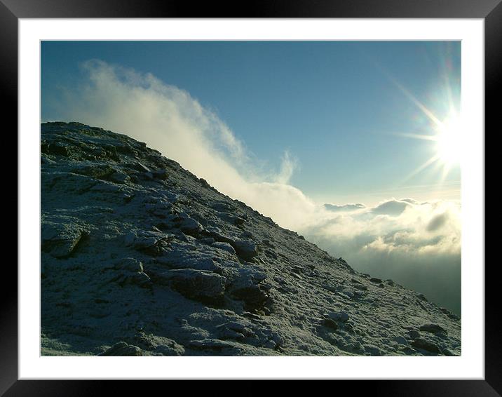 Ben Dorain, The Mountain meets the cloud. Framed Mounted Print by Euan Kennedy