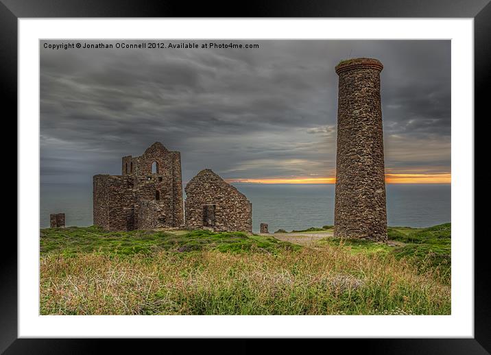 St Agnes Engine House Framed Mounted Print by Jonathan OConnell