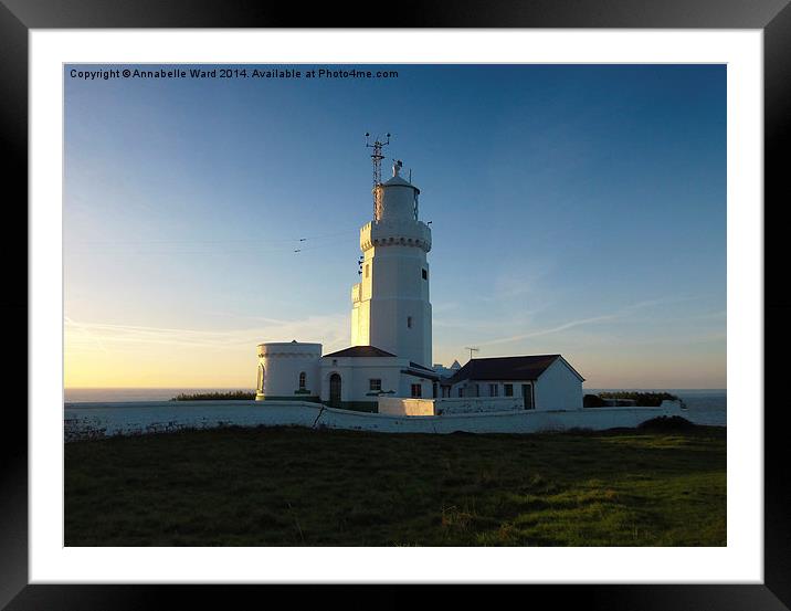 Dawn at the Lighthouse. Framed Mounted Print by Annabelle Ward