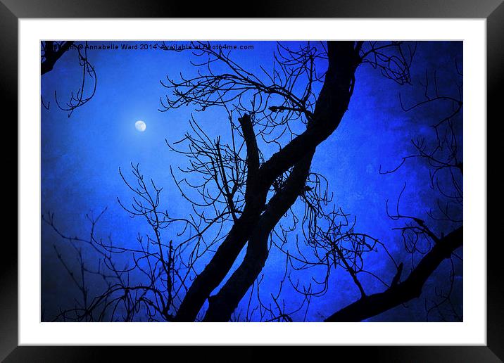 Blue Moon Rising Framed Mounted Print by Annabelle Ward