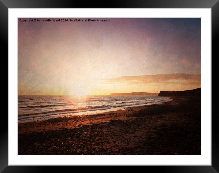 Sunset Serene Framed Mounted Print by Annabelle Ward