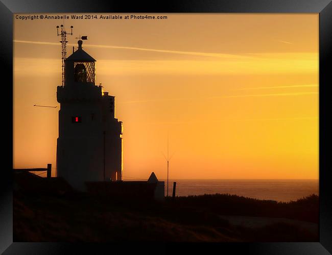 St.Catherines Lighthouse at Dawn Framed Print by Annabelle Ward