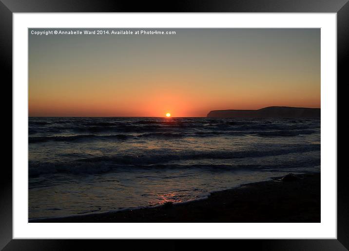 Sunset Sea. Framed Mounted Print by Annabelle Ward