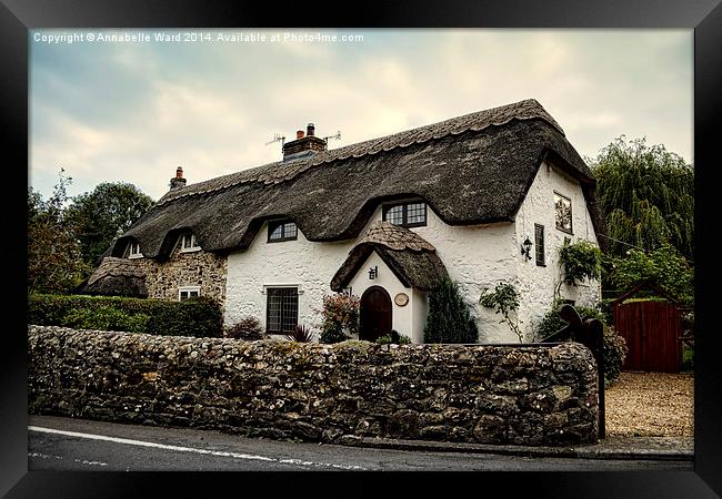 Country Cottage Thatched. Framed Print by Annabelle Ward