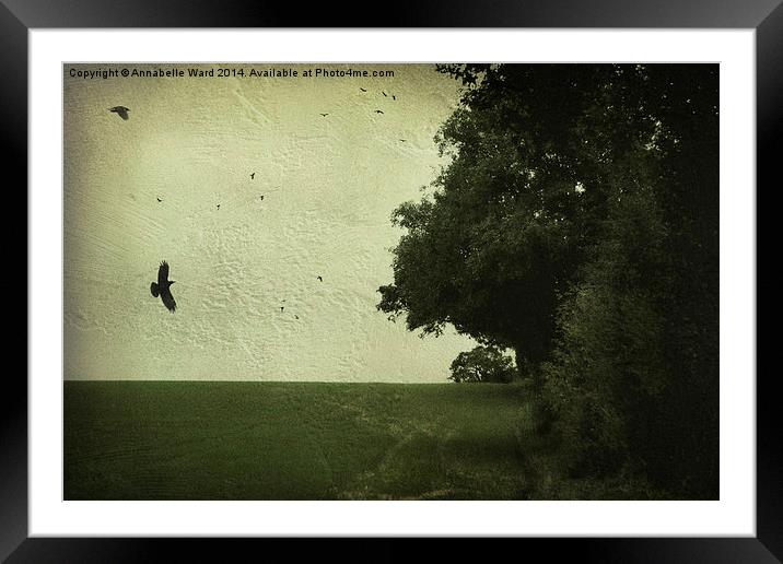  Crow Harvest. Framed Mounted Print by Annabelle Ward