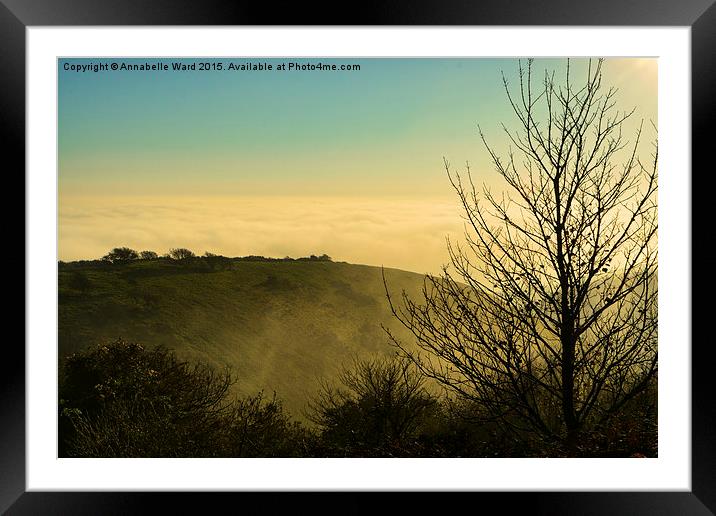 Sunset Valley and Clouds. Framed Mounted Print by Annabelle Ward