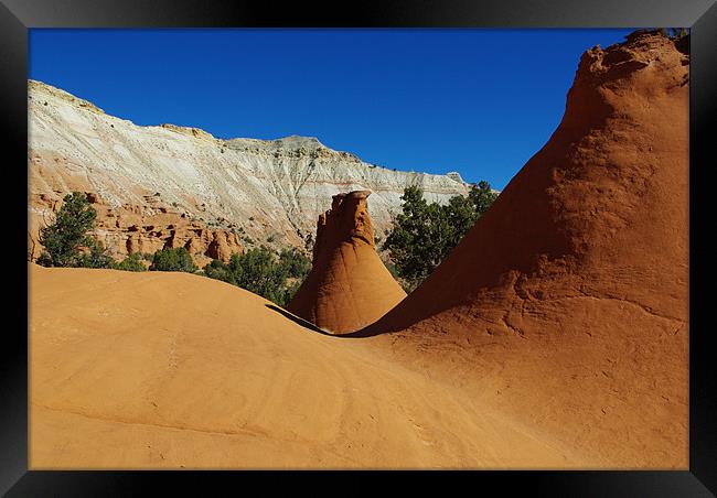 Particular rock formations, Utah Framed Print by Claudio Del Luongo