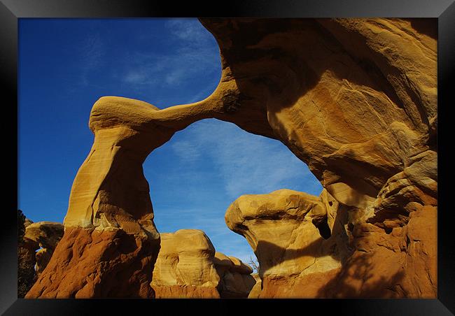 Metate arch, Utah Framed Print by Claudio Del Luongo