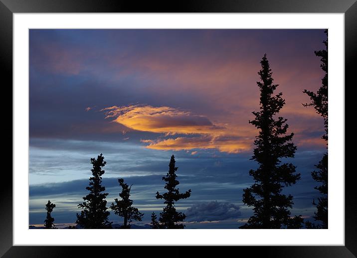 Evening Clouds, Rocky Mountains, Colorado Framed Mounted Print by Claudio Del Luongo