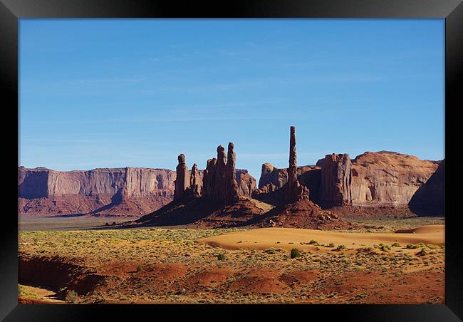 Sand and rocks in Monument Valley, Arizona Framed Print by Claudio Del Luongo