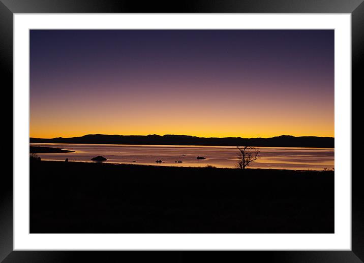 First morning light, Mono Lake, California Framed Mounted Print by Claudio Del Luongo