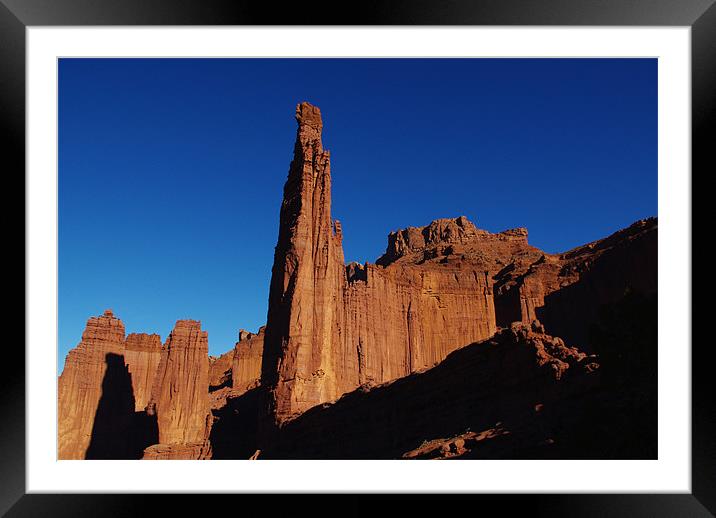 Fisher Towers, Utah Framed Mounted Print by Claudio Del Luongo