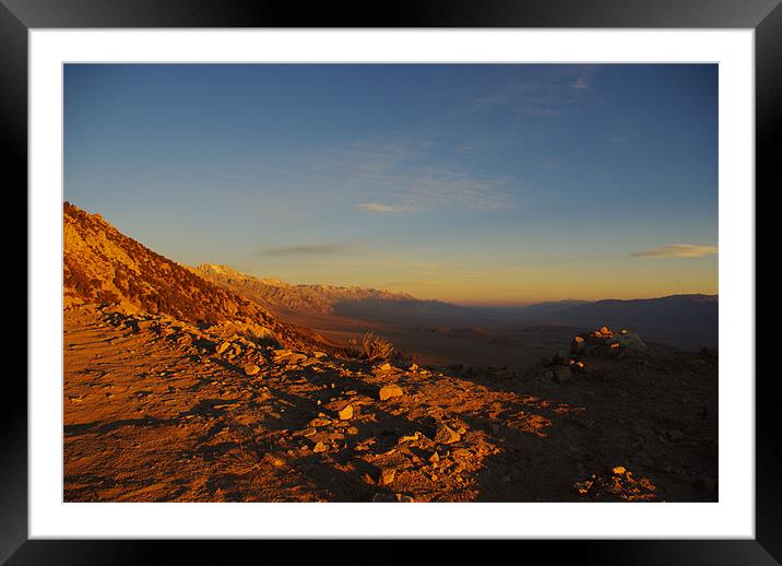 Early morning, Sierra Nevada Framed Mounted Print by Claudio Del Luongo