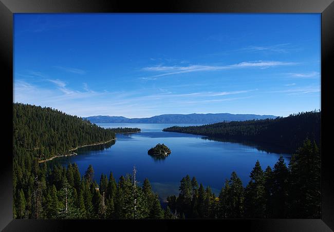 Emerald Bay, Lake Tahoe, California Framed Print by Claudio Del Luongo