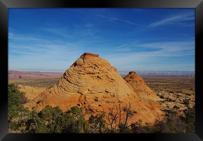 Beautiful rock formations near Page, Arizona Framed Print by Claudio Del Luongo