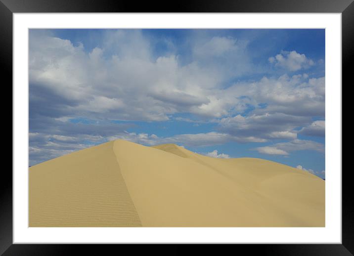 Death Valley dune Framed Mounted Print by Claudio Del Luongo