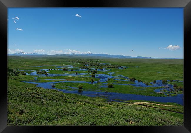 Near Arapaho National Wildlife Refuge, Colorado Framed Print by Claudio Del Luongo