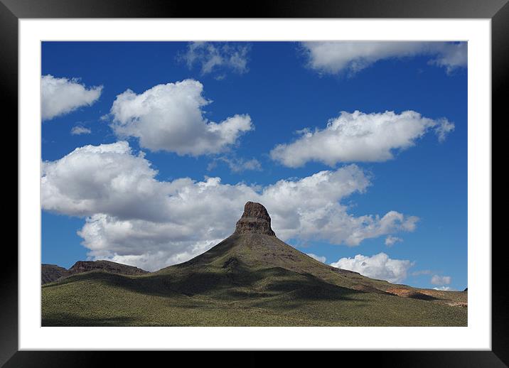 Scenery near Oatman, Arizona Framed Mounted Print by Claudio Del Luongo