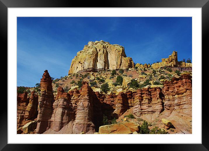 Fantastic colors in rock towers and walls Framed Mounted Print by Claudio Del Luongo
