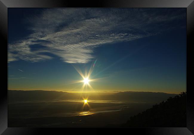 Sunrise from Sierra Nevada, California Framed Print by Claudio Del Luongo