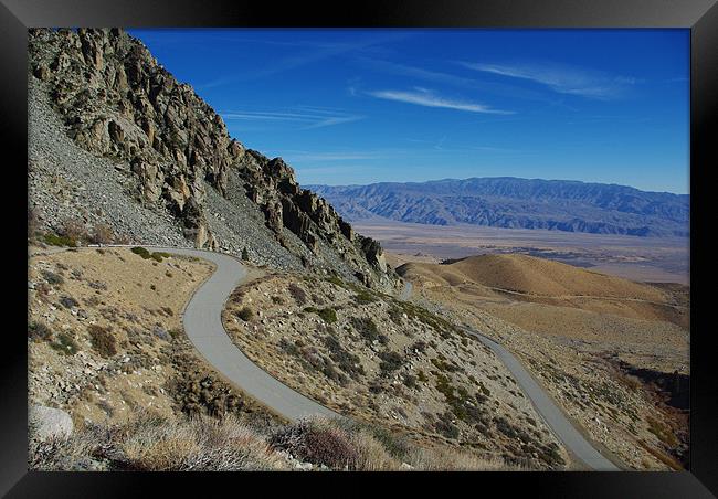 Onion Valley Road, Sierra Nevada, California Framed Print by Claudio Del Luongo