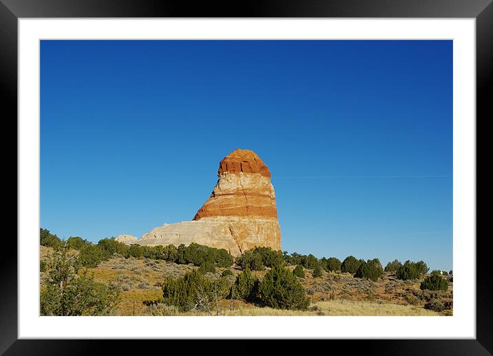 Lonely rock formation Framed Mounted Print by Claudio Del Luongo