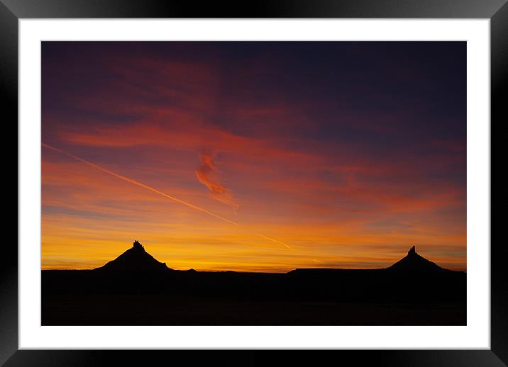 Utah Sunset near Canyonlands Framed Mounted Print by Claudio Del Luongo