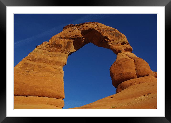 Powerful and gigantic Delicate Arch, Arches Nation Framed Mounted Print by Claudio Del Luongo