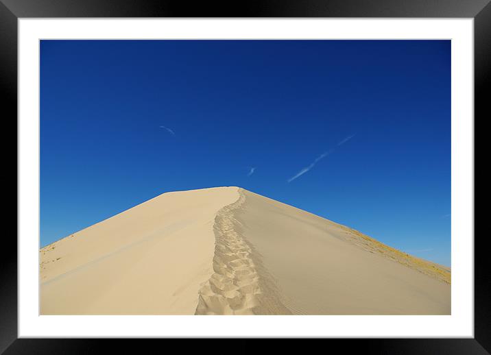 Mojave Desert Dune, California Framed Mounted Print by Claudio Del Luongo