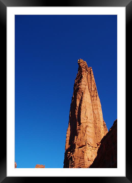 Fisher Tower high into the sky, Utah Framed Mounted Print by Claudio Del Luongo