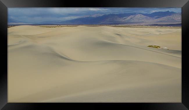 Dunes and mountains, Death Valley Framed Print by Claudio Del Luongo