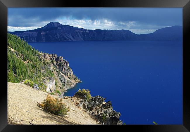 Crater Lake, Oregon Framed Print by Claudio Del Luongo