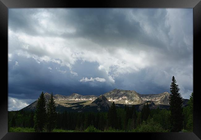 Light contrasts on high Rocky peaks, Colorado Framed Print by Claudio Del Luongo