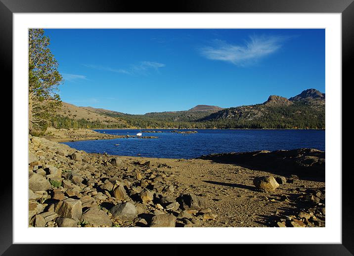 Caples Lake, California Framed Mounted Print by Claudio Del Luongo