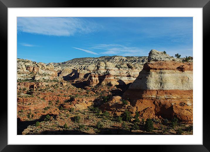 Canyon scenery near Boulder, Utah Framed Mounted Print by Claudio Del Luongo