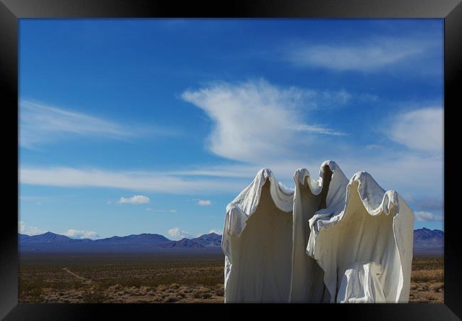 Rhyolite ghosts, Nevada Framed Print by Claudio Del Luongo