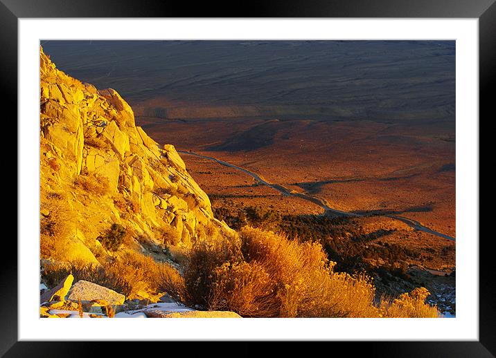 Sunrise from the Sierra Framed Mounted Print by Claudio Del Luongo