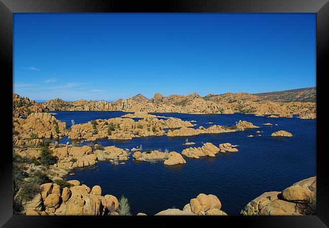 Watson Lake, Arizona Framed Print by Claudio Del Luongo