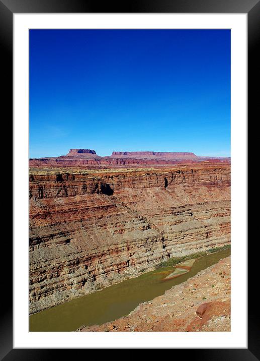 Colours around Colorado River, Utah Framed Mounted Print by Claudio Del Luongo