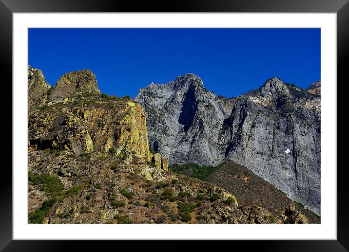 Colours in mountains, California Framed Mounted Print by Claudio Del Luongo