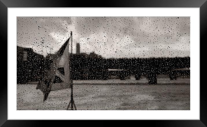 Rain on Thames Framed Mounted Print by Sophie Martin-Castex