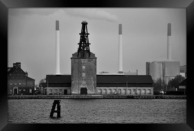 Copenhagen Power Station Framed Print by Sophie Martin-Castex