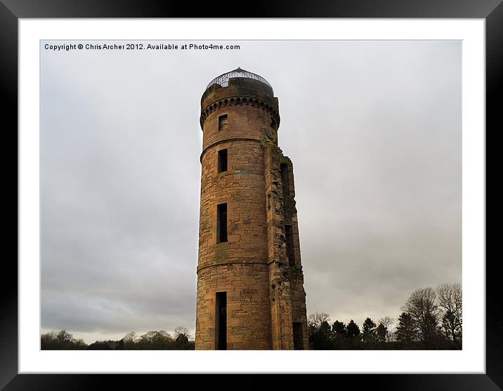 Eglinton Castle Tower Framed Mounted Print by Chris Archer