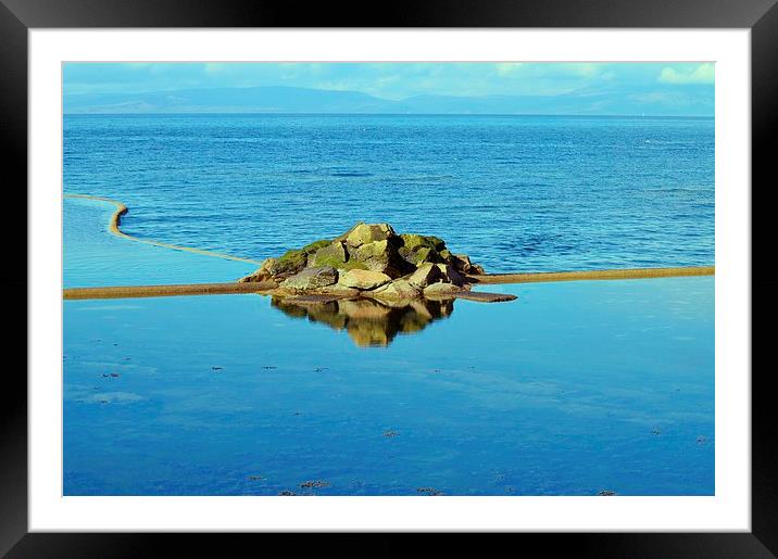 Ardrossan Sea Pool Framed Mounted Print by Chris Archer