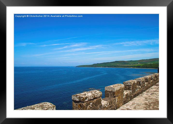 Battlement Perspective Framed Mounted Print by Chris Archer