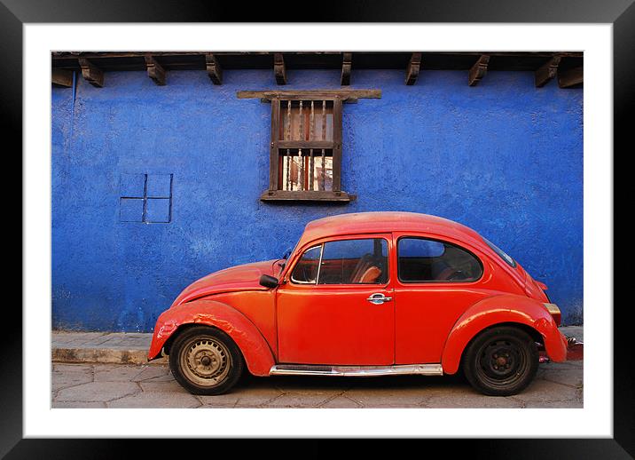 Beetle in Mexico Framed Mounted Print by Eva Lemonenko