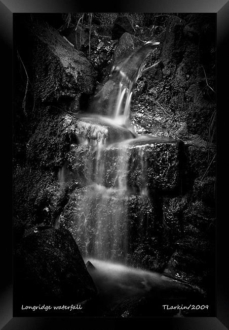 Longridge Waterfall Framed Print by Tony Larkin