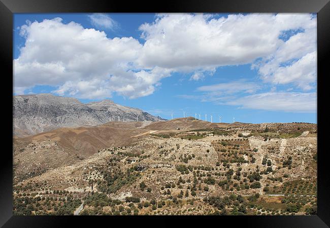 Countryside of Crete Framed Print by Paula Guy