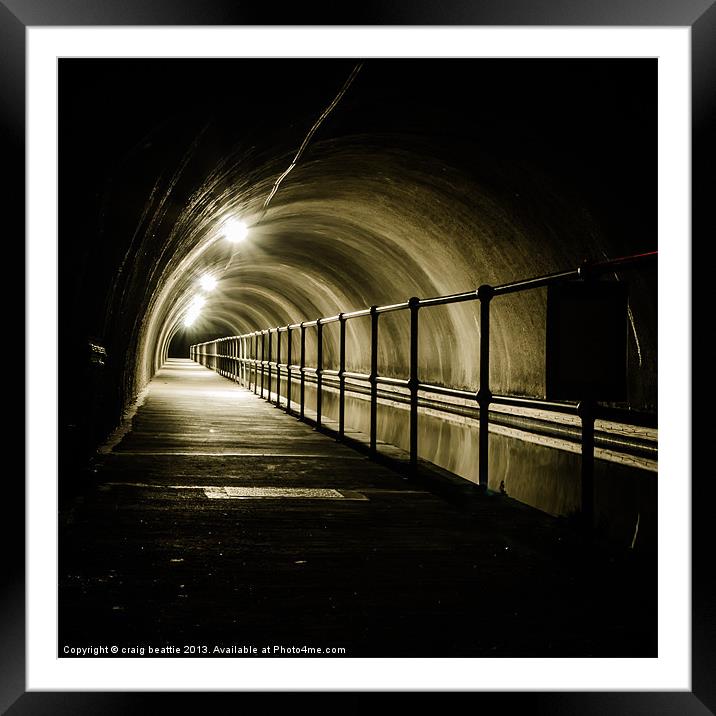 Dark Tunnel Framed Mounted Print by craig beattie
